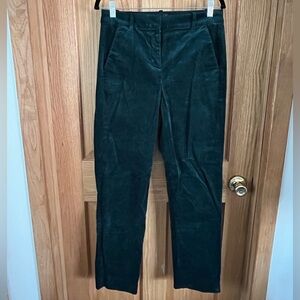 J. Crew Deep Green Velvet Kallie Pants